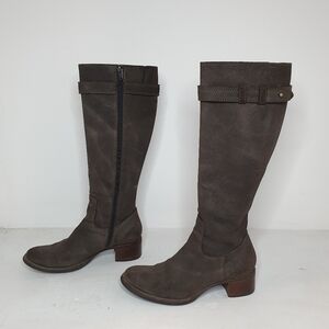 Malìparmi Suede Leather Heeled Long Boot Size 37